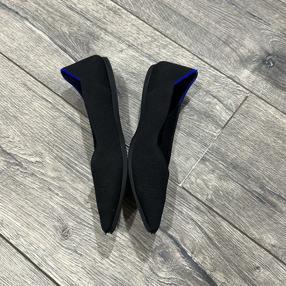 • Rothy’s • The Point Ballet Washable Flats Solid Black Womens 7.5 - Picture 3 of 8